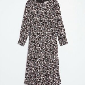 Ann Taylor LOFT Floral Print Slit Midi Dress Size 4